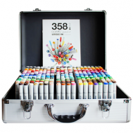 Copic Sketch Full Set 358 набор маркеров с кистью в фирменном чемодане, вся палитра - Copic Sketch Full Set 358 набор маркеров с кистью в фирменном чемодане, вся палитра купить в официальном магазине Copic.Club (Копик Клуб) с доставкой по РФ и всему миру