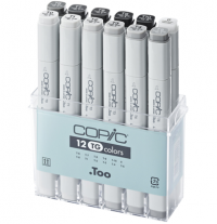 Copic Classic 12 Toner Gray набор маркеров в кейсе, тонирующие цвета
