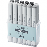 Copic Classic 12 Toner Gray набор маркеров в кейсе, тонирующие цвета - Copic Classic 12 Toner Gray набор маркеров в кейсе, тонирующие цвета купить в официальном магазине Копик Клаб / Copic Club с доставкой по РФ и всему миру