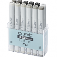 Copic Classic 12 Warm Gray набор маркеров в кейсе, тепло-серые цвета - Copic Classic 12 Warm Gray набор маркеров в кейсе, тепло-серые цвета купить в официальном магазине Копик Клаб / Copic Club с доставкой по РФ и всему миру