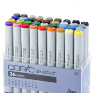 Copic Sketch 36 Basic набор маркеров с кистью в кейсе, базовые цвета - Copic Sketch 36 Basic набор маркеров с кистью в кейсе, 36 цветов Копик Скетч маркеры купить в официальном магазине Copic.Club   с доставкой по РФ и всему миру