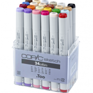 Copic Sketch 24 Basic набор маркеров с кистью в кейсе, базовые цвета - Copic Sketch 24 Basic набор маркеров с кистью в кейсе, базовые цвета Копик Скетч маркеры 24 цвета купить в официальном магазине Copic.Club   с доставкой по РФ и всему миру