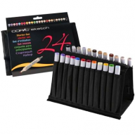 Copic Sketch 24 &quot;Стартовый&quot; набор маркеров с кистью в пенале - Copic Sketch 24 "Стартовый" набор маркеров для рисования с кистью в пенале купить в магазине маркеров Copic.Club с доставкой по всему миру