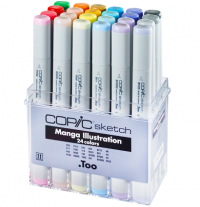 Copic Sketch 24 Manga Illustration набор маркеров с кистью (манга иллюстрация)