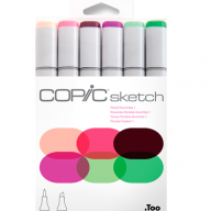 Copic Sketch 6 Floral Favorites набор маркеров с кистью - Copic Sketch 6 Floral Favorites набор маркеров с кистью