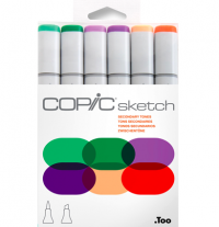 Copic Sketch 6 Secondary Tones набор маркеров с кистью