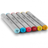 Copic Sketch 6 Perfect Primaries набор маркеров с кистью - Copic Sketch 6 Perfect Primaries набор маркеров с кистью