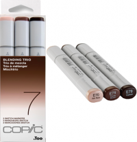 Copic Sketch 3 Color Fusion 7 набор коричневых маркеров