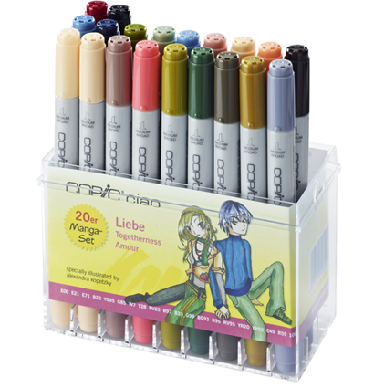 Copic Ciao 20 Love набор маркеров с кистью в кейсе, романтические цвета