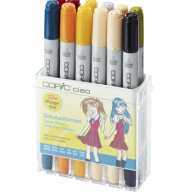 Copic Ciao 12 School Uniforms набор маркеров с кистью в кейсе, школьные цвета - Copic Ciao 12 School Uniforms набор маркеров с кистью в кейсе, школьные цвета