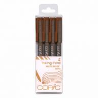 Набор капиллярных линеров Copic Multiliner 4 штуки сепия (перо 0.05 - 0.5 мм) - Набор капиллярных линеров Copic Multiliner 4 штуки сепия (0.05 - 0.5 мм) купить в магазине для художников Copic.Club с доставкой по всему миру