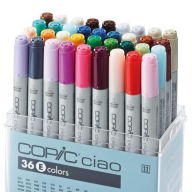 Copic Ciao Set 36 E набор маркеров с кистью в кейсе, вариант E - Copic Ciao Set 36 E набор маркеров с кистью в кейсе, вариант E