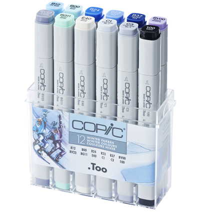 Copic Classic 12 Winter набор маркеров в кейсе, зимние цвета